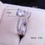 *NEW* Brand Luxury 925 Silver High Quality AAA+ Cubic Zirconia Diamonds Ring Set - The Jewellery Supermarket
