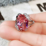 *NEW* Exquisite Design Bright Pink/Purple High Quality AAA Cubic Zirconia Crystals Gorgeous Rings - The Jewellery Supermarket