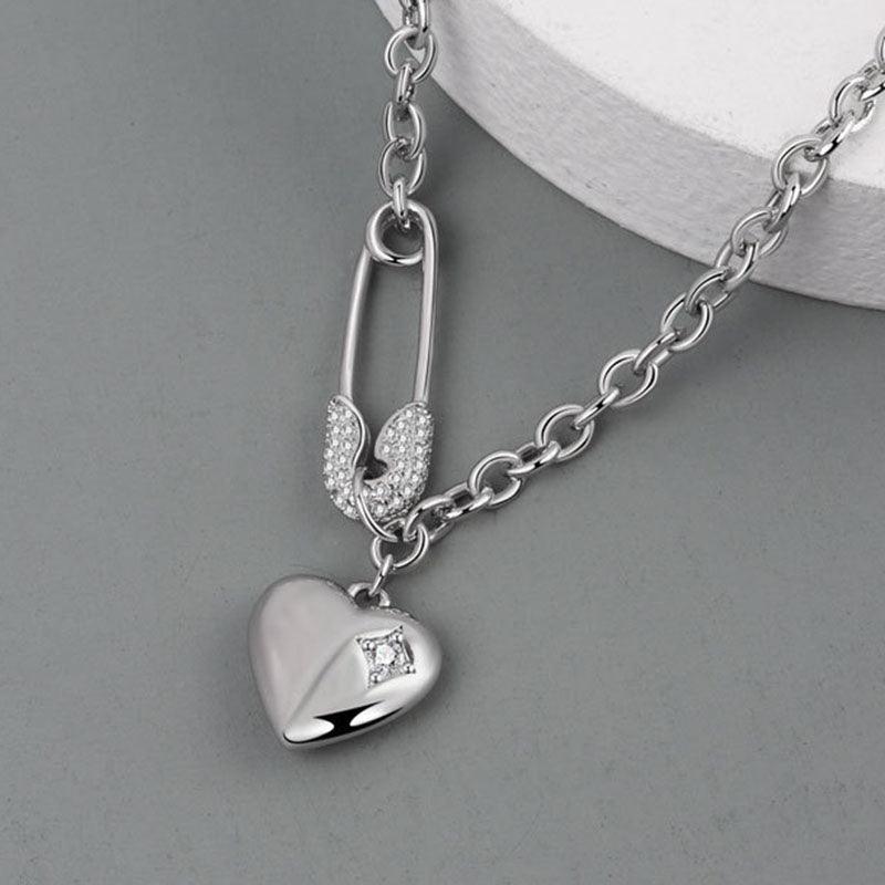 Best Gift ideas - Elegant Charm Vintage LOVE Heart AAA Zircon Sweater Necklace - The Jewellery Supermarket