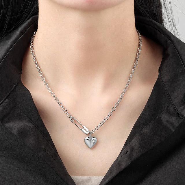 Best Gift ideas - Elegant Charm Vintage LOVE Heart AAA Zircon Sweater Necklace - The Jewellery Supermarket