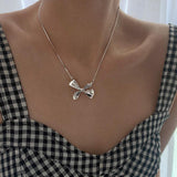 Best Gift Ideas - Elegant Vintage Creative Sweet Big Bowknot Clavicle Chain Necklace - The Jewellery Supermarket