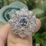 *NEW* Gorgeous Crystal Princess Square High Quality AAA+ Cubic Zirconia Diamonds Ring