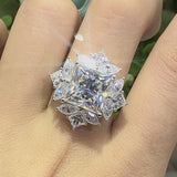*NEW* Gorgeous Crystal Princess Square High Quality AAA+ Cubic Zirconia Diamonds Ring - The Jewellery Supermarket