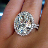 *NEW* Fancy Oval Cubic High Quality AAA+ Cubic Zirconia Diamonds Trendy Wedding Rings